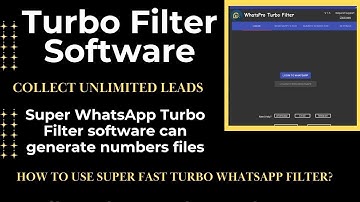 SUPER WHATSAPP TURBO FILTER SOFTWARE | How To Filter WhatsApp Numbers ?  Turbo Filter software 7.5