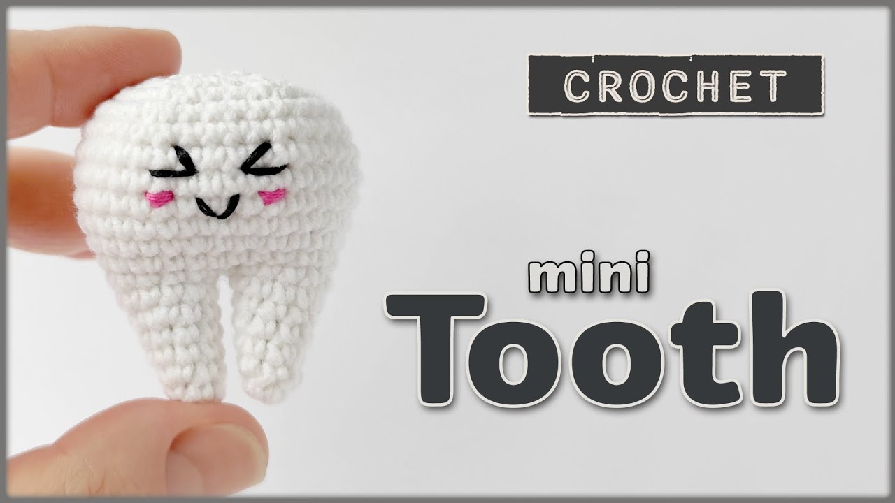 How to Crochet a Cute Mini Tooth | Easy Crochet Tutorial