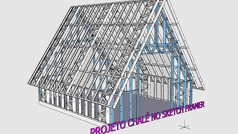 🔴(FREE) PROJETO #chalé no SketchFramer #steelframe