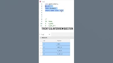 Tricky SQL Interview Question #sql #shorts #education