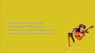 Video thumbnail of "Gael García Bernal - Everyone Knows Juanita (From "Coco"/Lyrics)"