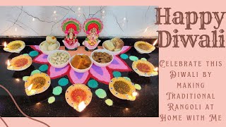 Diwali Rangoli Simple Design | Diwali Puja Decoration | My 1st Rangoli Design| #diwali #festival screenshot 4