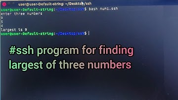 Shell script program for finding largest of three numbers