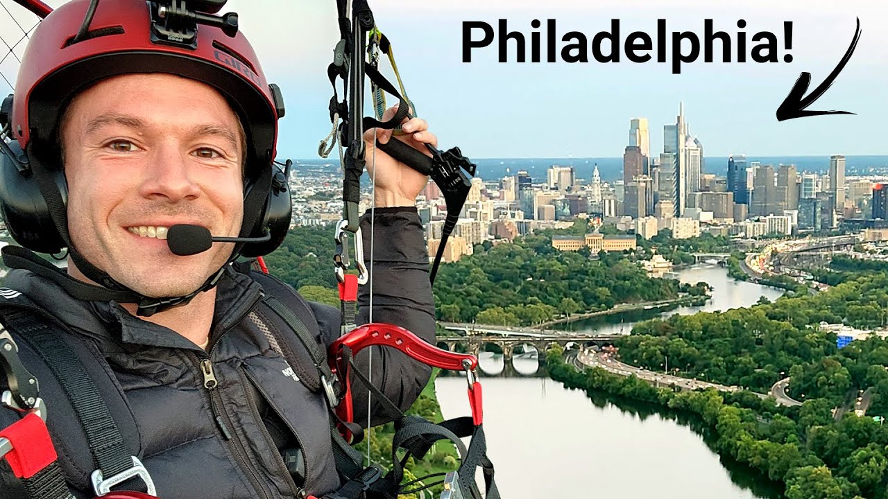 Flying Philadelphia On My Paramotor!