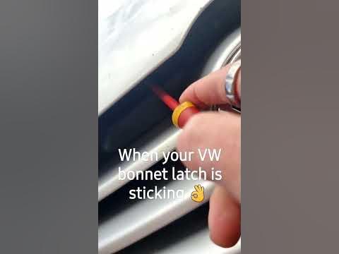 How to open a stuck Golf bonnet - YouTube