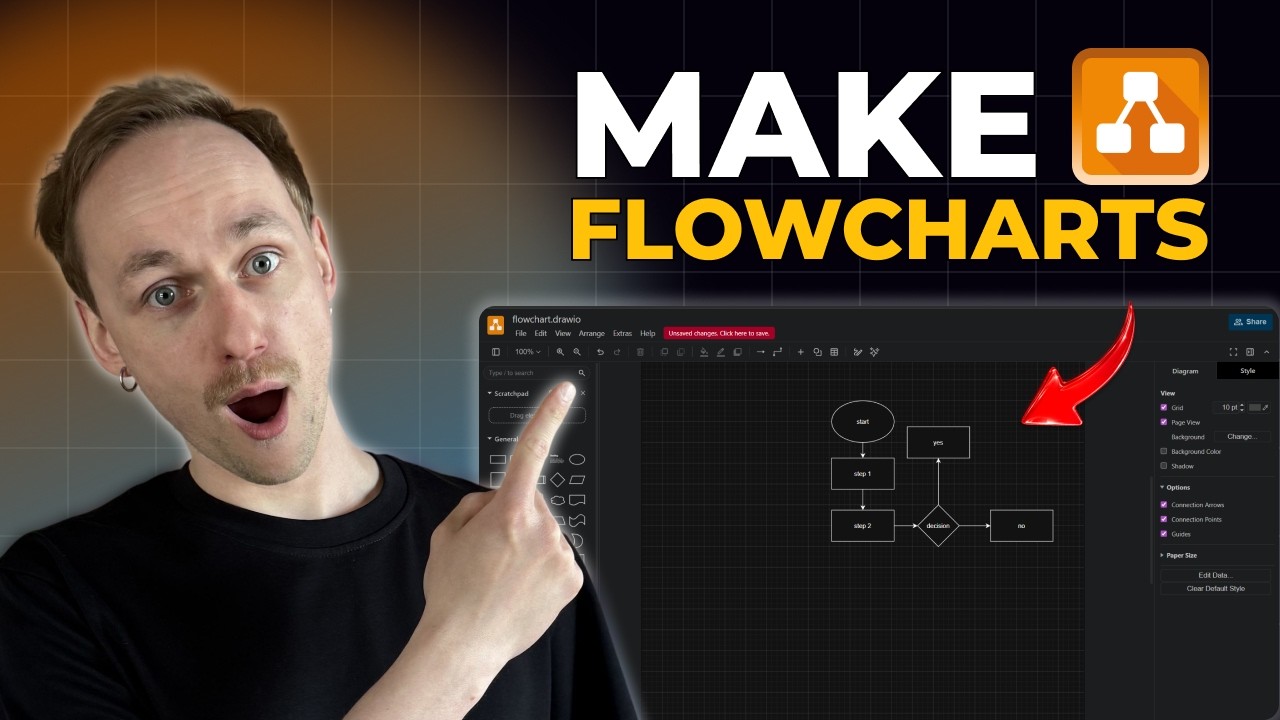 Make Flowcharts Quickly in Draw io [2026 Full Guide] - YouTube