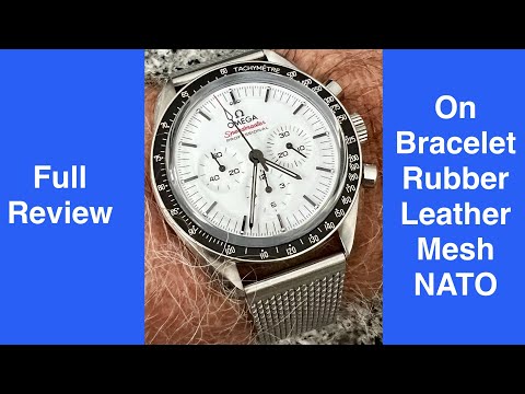 Omega White Dial Speedmaster Professional Moonwatch Review On Bracelet Mesh And NATO