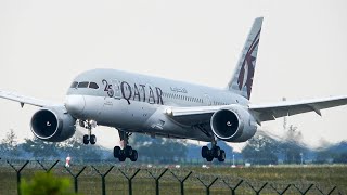 Qatar Airways Boeing 787-8 Dreamliner (A7-BDA) Landing At Belgrade Airport