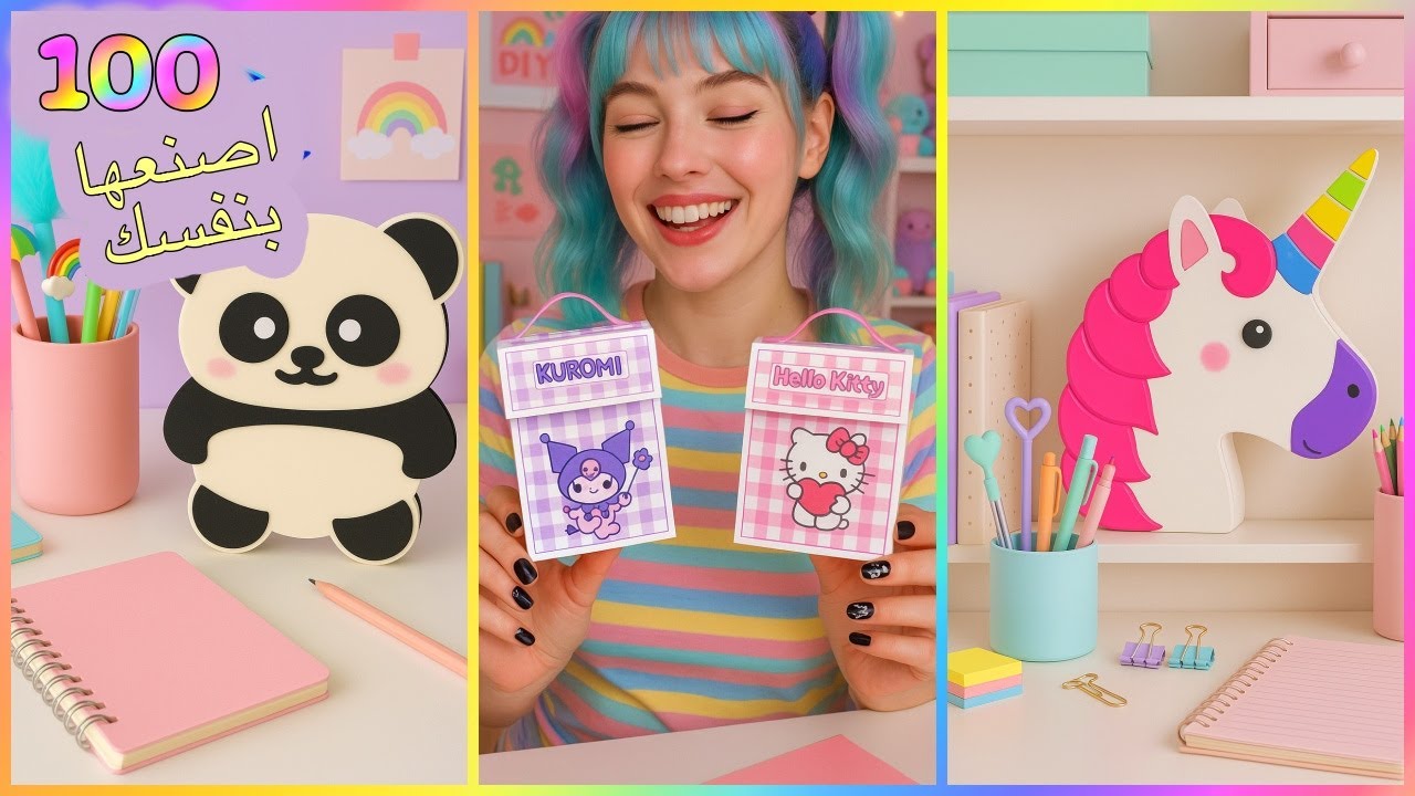 100 فكرة اصنع بنفسك لمستلزمات مدرسية لطيفة #قرطاسية
