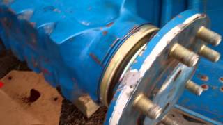 Inside A Ford 6700 Tractor axle area after replacing a leaky one