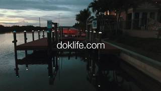 Dock Light Solar Piling Cap Doklite https://doklite.com - Solar Dock Lights Made in the USA