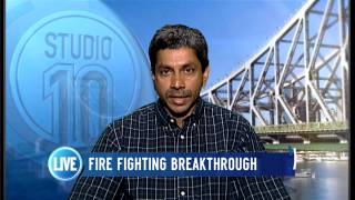 The grenade that puts out house fires almost instantly | Studio 10