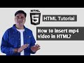 How to insert mp4 video in html | HTML video Tag | HTML video