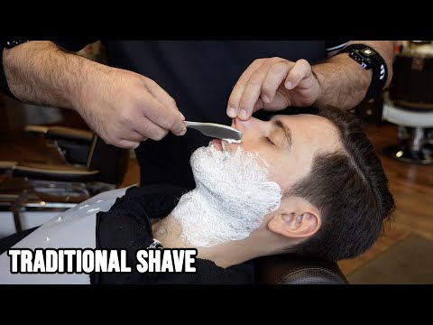 💈 Wet shave with Kamisori: Soothing ASMR Sounds | Traditional Barbershop in Berlin