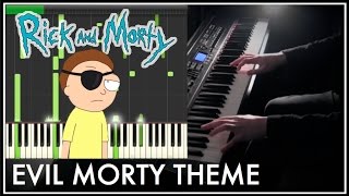 Rick and Morty - Evil Morty Theme (For The Damaged Coda) Synthesia Tutorial chords