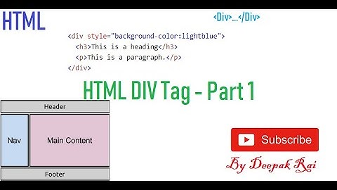 HTML Div Tag - Part 1