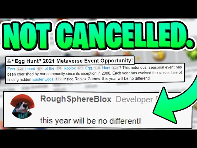 Event Roblox Egg Hunt 2021 Is Not Cancelled Proof Youtube - roblox com egghunt2021