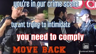🔴🔵INTIMIDATION TACTIC FAILED- OFFICER WALKS UP TO ME TRYING TO INTIMIDATE BUT FAILS🔵🔴