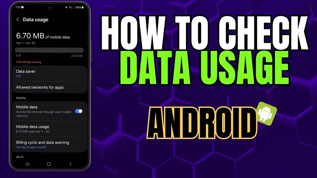 How to Check Data Usage on Samsung Galaxy Android Smartphone - YouTube