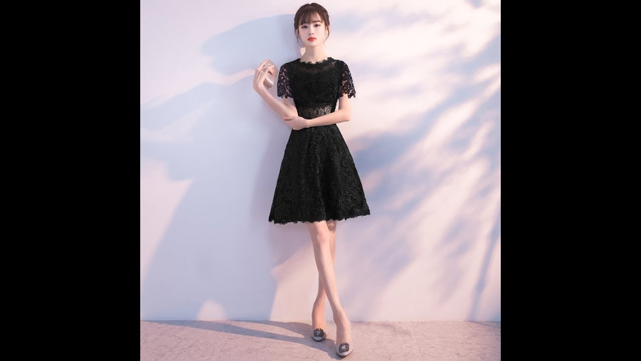 แบบ ชุด ราตรี สวย ๆ 2022 New รวมแบบ ชุดราตรีสีดำ ชุดออกงานสีดำ สวยๆน่ารักเรียบหรู YT018