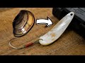 Колебалка на щуку и окуня из речной ракушки своими руками. #DIY #Fishing #Spoon