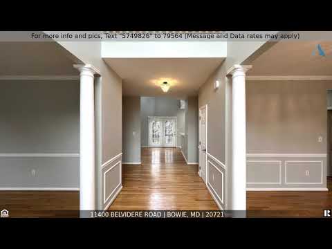 11400 Belvidere Road, Bowie, MD home video tour