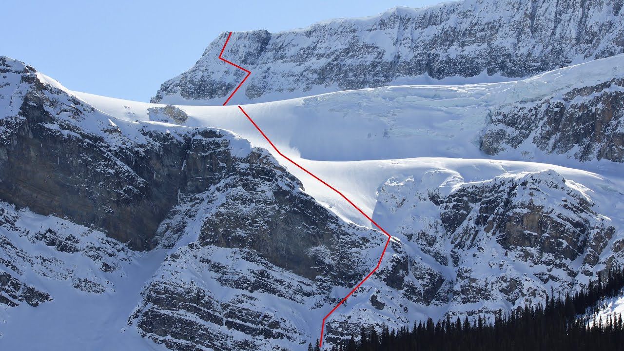 Катание на лыжах по новой трассе ледника Кроуфут