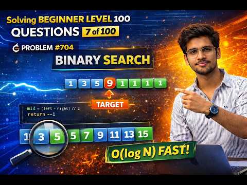 LeetCode 704 Binary Search  Brute Force & Optimized Java Solution  Beginner DSA Series #7