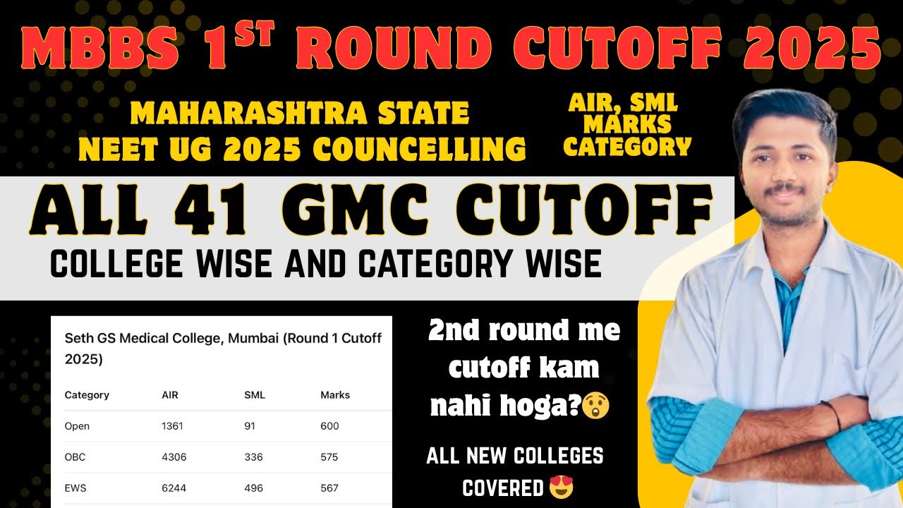 MH-All 41 GMC College wise Cutoff 2025 | Saurabh Kakade | NEET 2025 Cutoff #neetcounselling #mbbs 