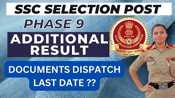 SSC Selection Post PHASE 9 ADDITIONAL RESULT