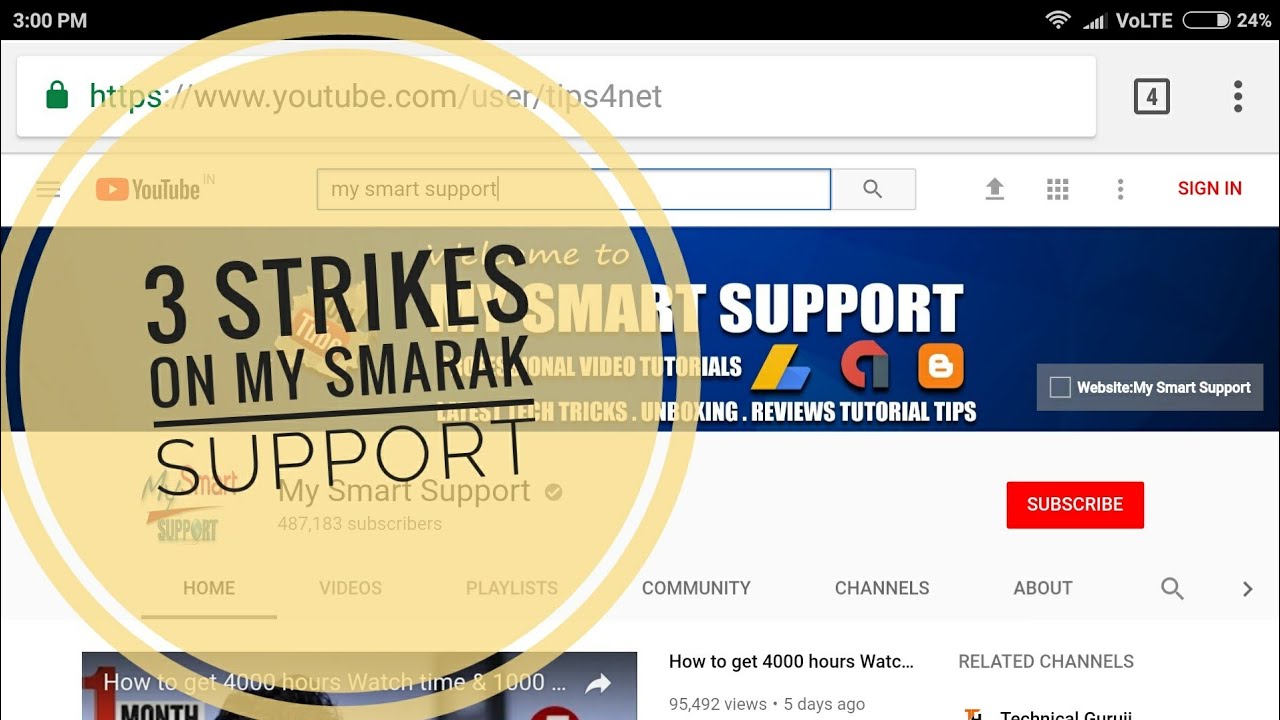 My smart support channel closed  3 strikes Dharmendra kumar sir
