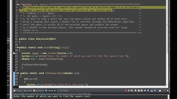 Prog. Project - Sqrt Babylonian Algorithm (Java)