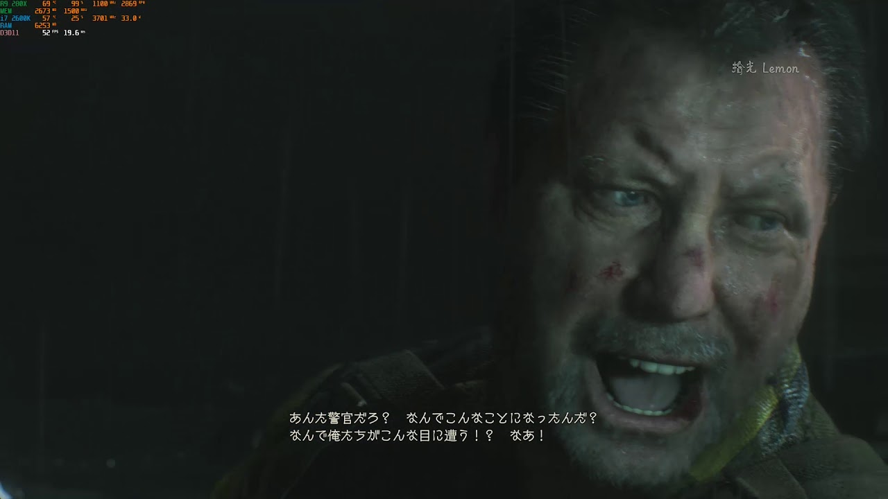 Resident Evil 2 Cutscene Movie/CG Movie---Leon B(Japanese Version) & R9 280X Test