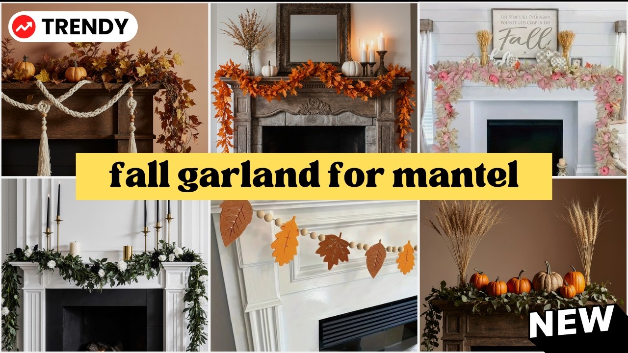 Autumn Mantel Garland Inspiration: Cozy & Stunning Fall Decor Ideas