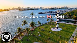 Discover Miami's Colors from Above: A Relaxing Aerial Journey in 2023 | 4K