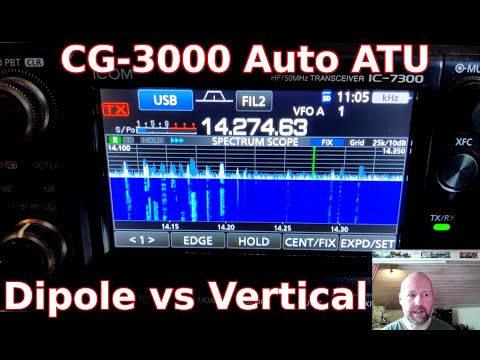Dipole vs Vertical using SG Antenna's CG-3000 Auto ATU