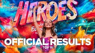 🇫🇷 Junior Eurovision 2023: Top 16 l OFFICIAL RESULTS!
