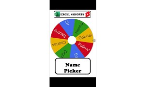 Random Name Picker - Excel#Shorts