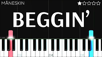 Måneskin - Beggin' | EASY Piano Tutorial