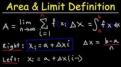 Finding The Area Using The Limit Definition & Sigma Notation 