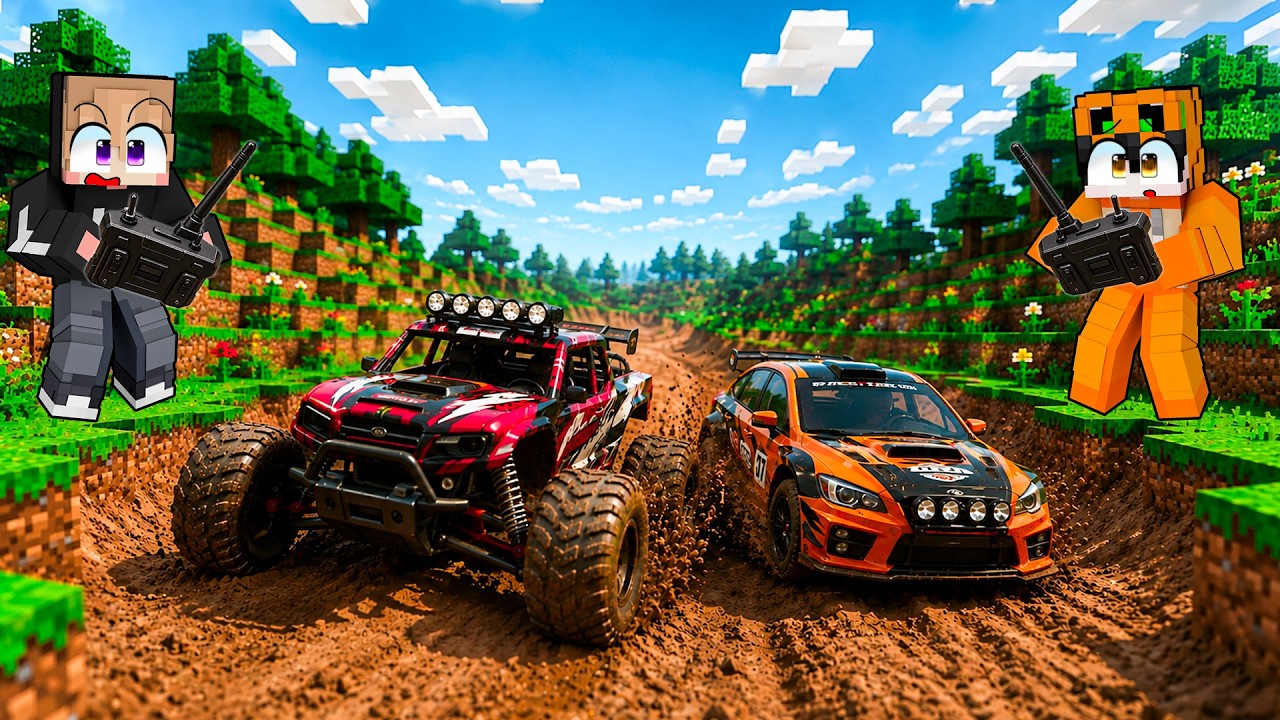 KITA BALAPAN MOBIL REMOTE CONTROL DI MINECRAFT!!