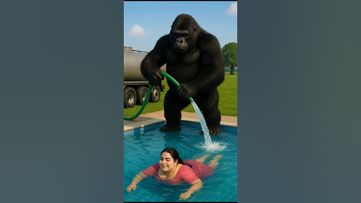 The fat girl fills the pool with water and the monkey takes away the pool water  😭 #ai #monkey
