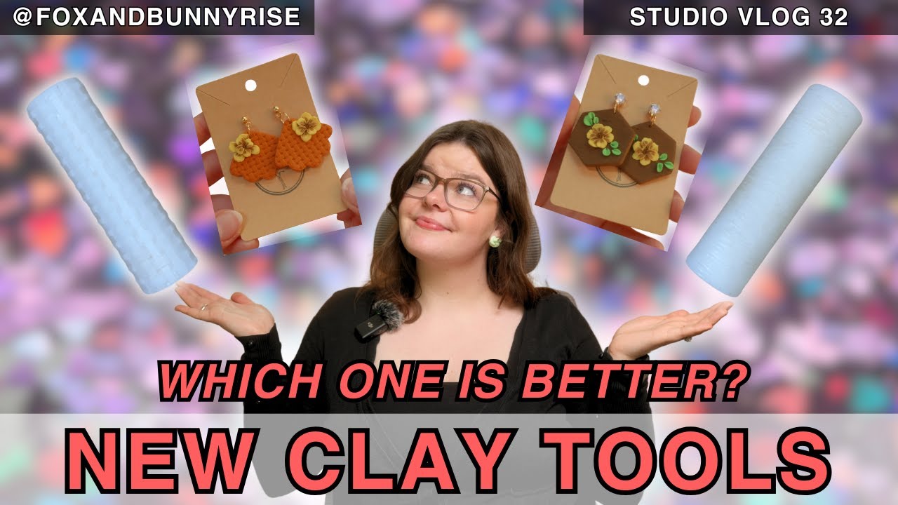 Testing New Polymer Clay Texture Rollers for Floral Earrings | Small Business Behind the Scenes 🌸