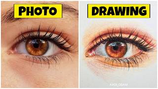 Step By Step Realistic Eye Drawing with Coloured Pencils