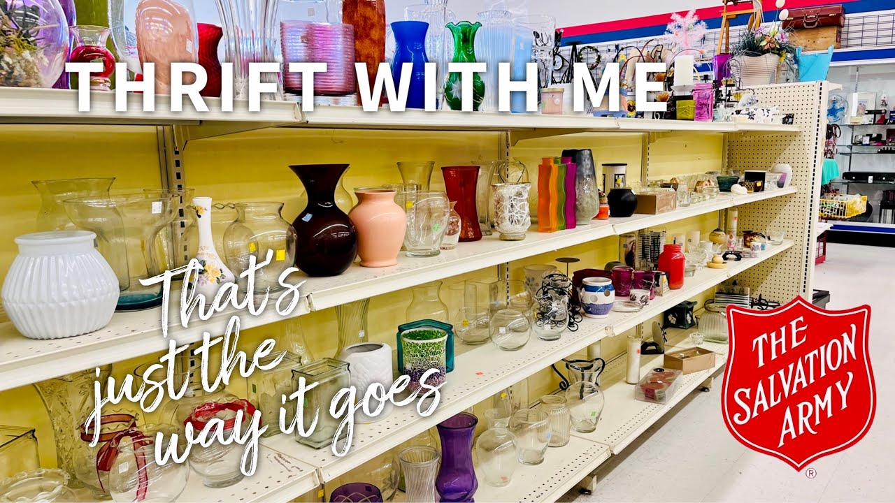 Thrift With Me | Thrifting For Vintage To Resell | Salvation Army Thrift Store