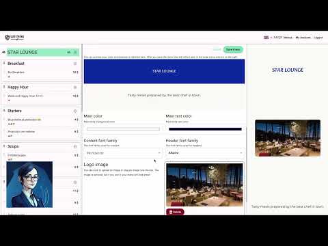 SAFESTMENU Tutorial 2: Editing an Existing QR Code Menu