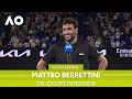 Matteo Berrettini On-Court Interview (QF) | Australian Open 2022