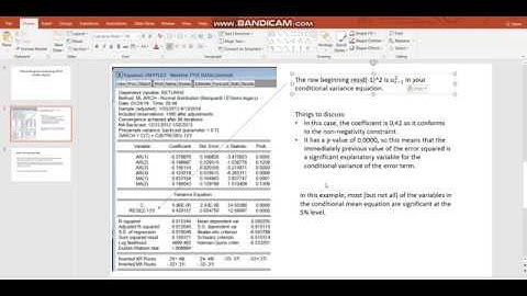 Video 9   How to estimate an ARCH(q) model (part 3) as well as interpret the results on Eviews
