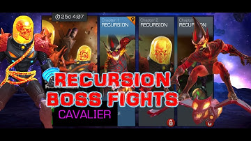 MCOC: RECURSION CAVALIER MODE - ALL BOSS FIGHTS