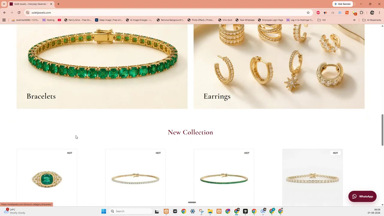 Solét Jewels — website walkthrough by EasyQuickWeb